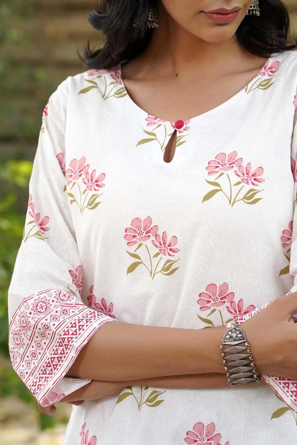 LookMark Women's Printed Cotton Blend Straight Kurta and Pant Set | Kurta Set for Women | Women Kurta | Women Kurta Sets Kurtis | Women Kurta Pant Set