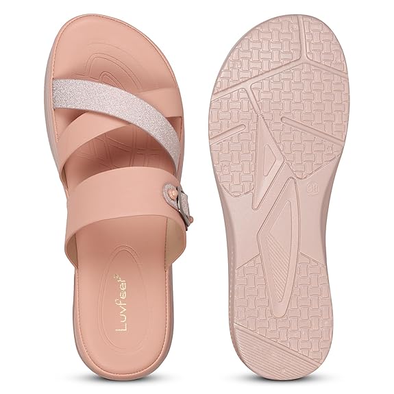 LUVFEET Women's Fashion Platform Slip-On Sandal – Comfortable, Lightweight, Slip-Resistant, Breathable – Ideal for Casual and Office Wear