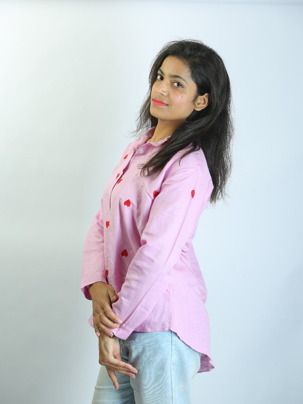 Baby pink heart shirt