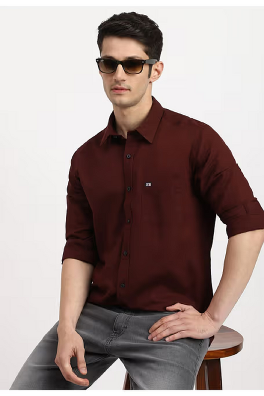 Slim Fit Shirt with Patch Pocket
