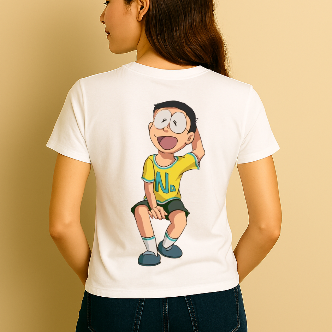Printed Happy Nobita T-Shirt