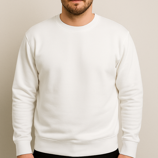 Plain Premium Sweatshirt White
