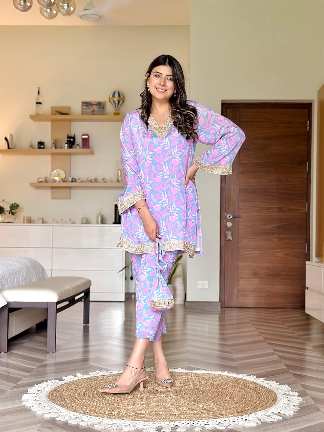 LookMark Womens Cotton Blend Kurta and Pant - Suitable For Every Indian Occasion