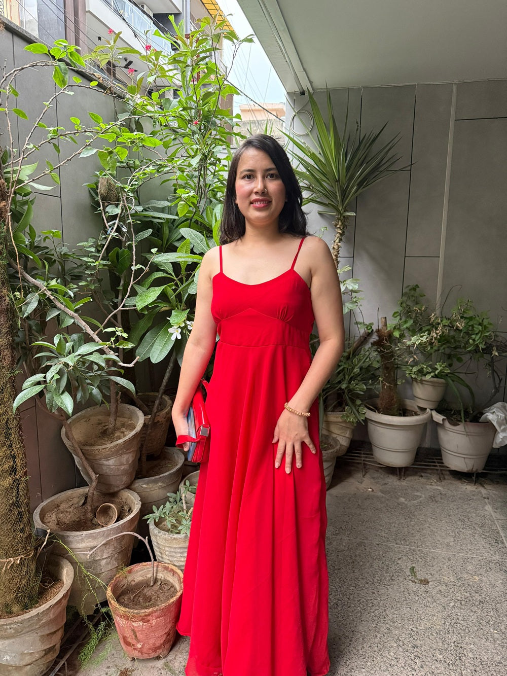 Red Flair Dress