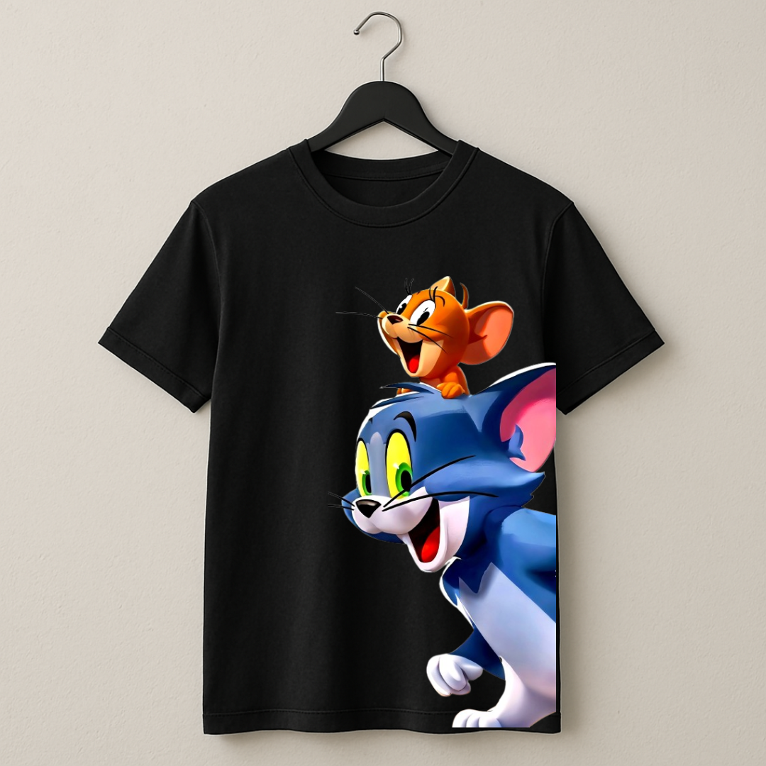 Oversized Tom & Jerry Printed T-Shirt