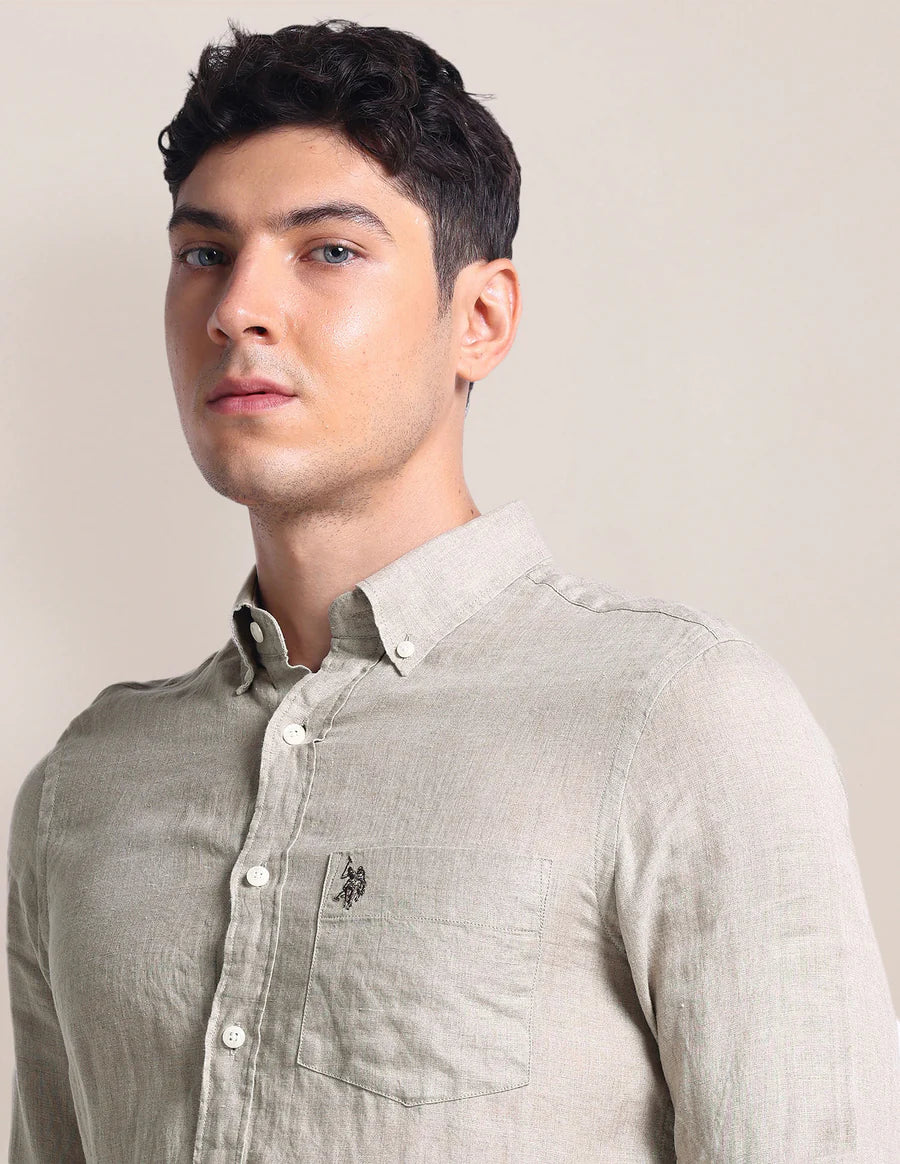 U.S. Polo Assn Solid Chest Pocket Shirt