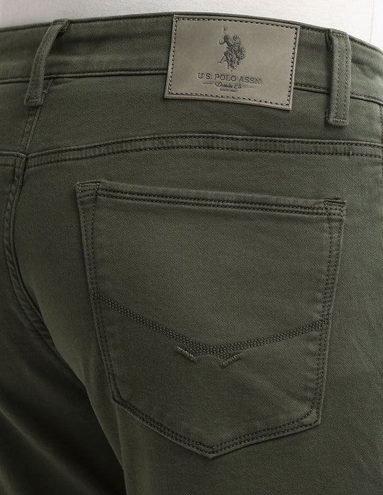 Slim Tapered Fit Green Jeans