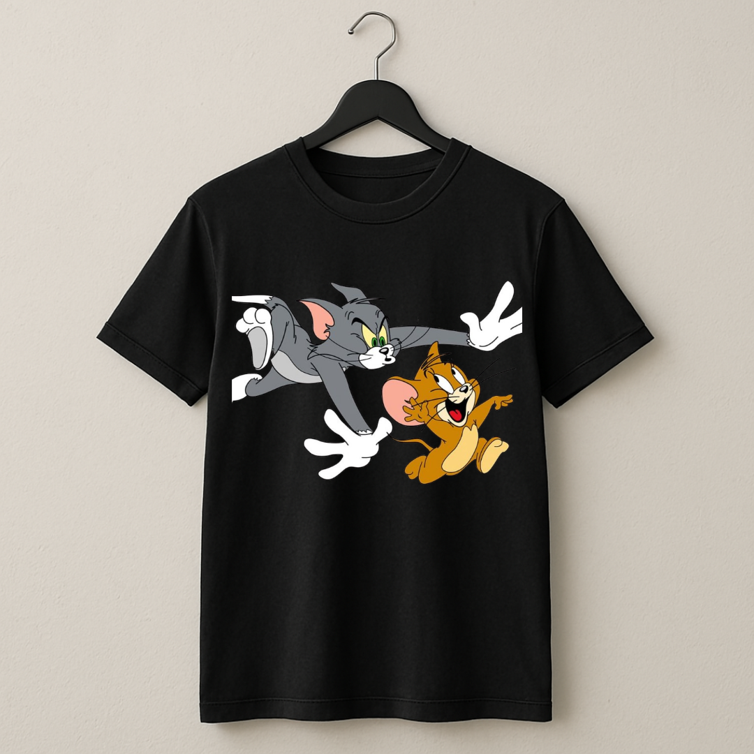 Tom and Jerry Chasing Printed T-Shirt