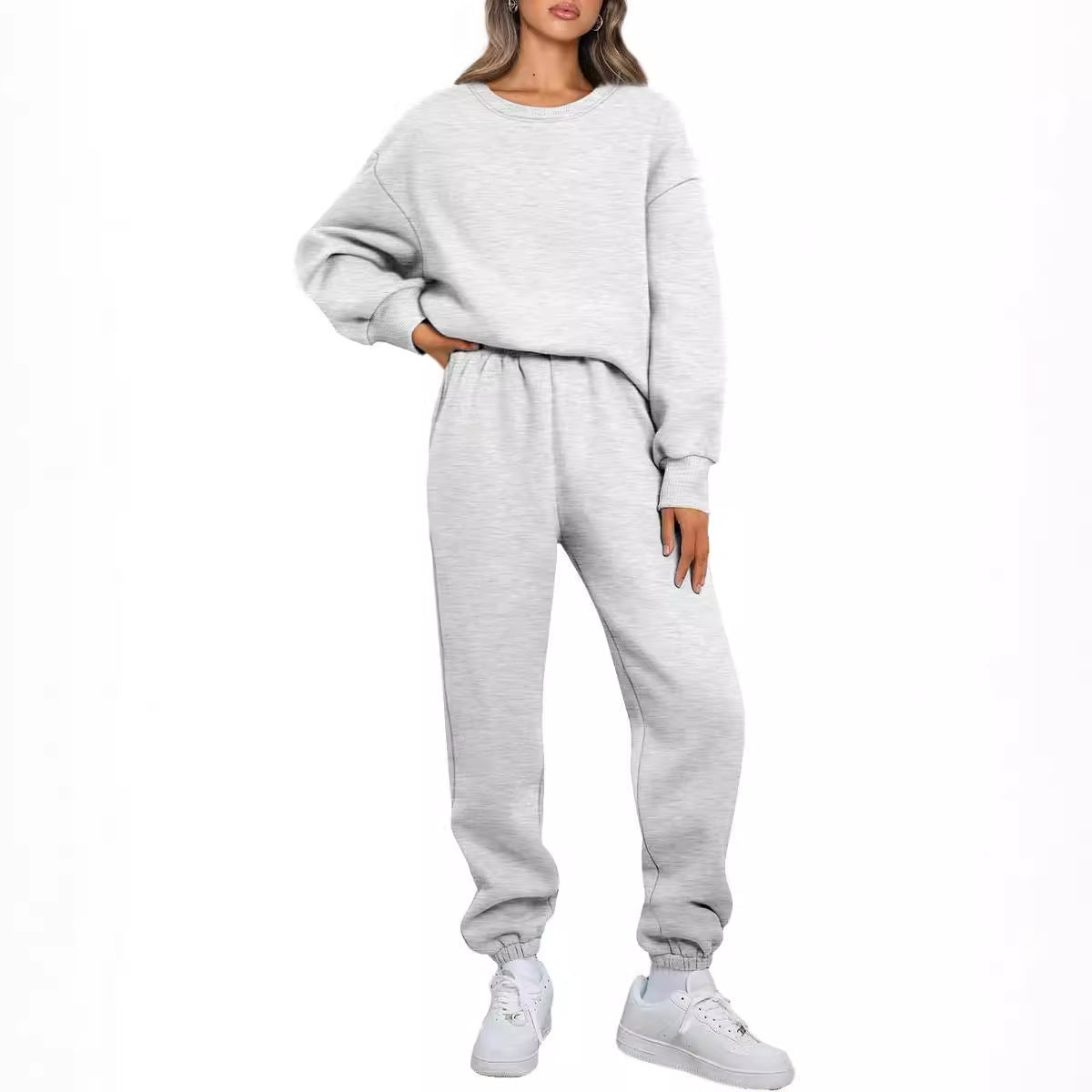 Casual Long Sleeve Sweater Suit