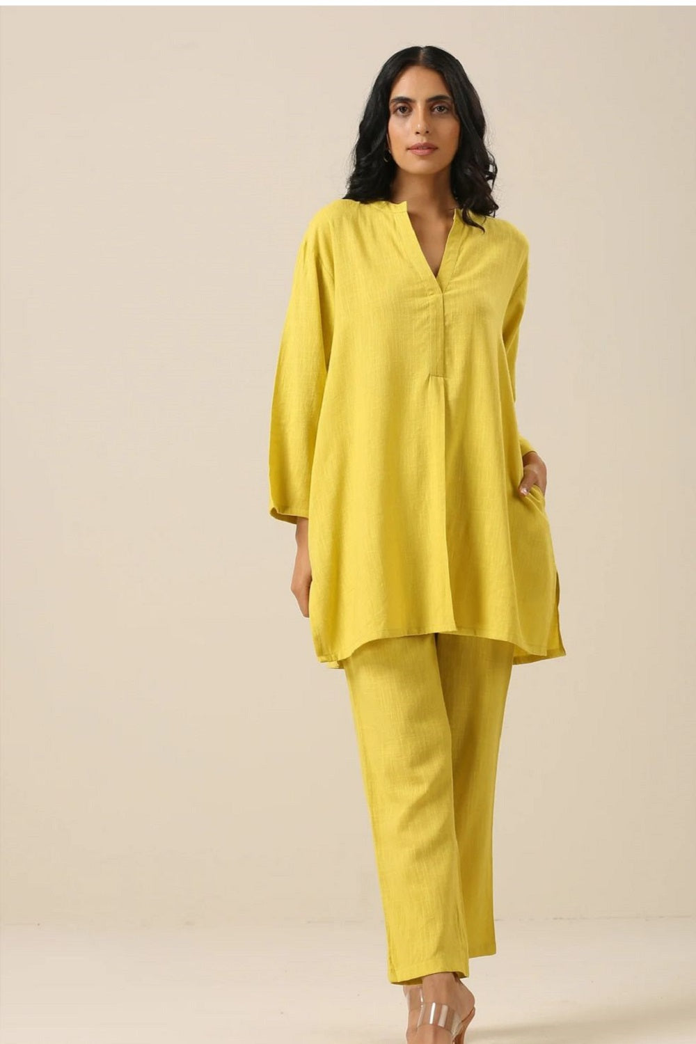 Women Pure Cotton Tunic With Trousers