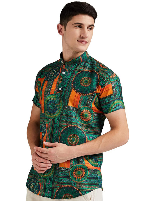 LookMark Men's Poly Cotton Regular Fit Shirt