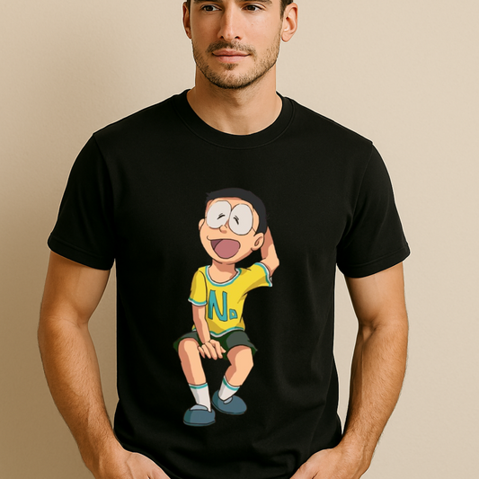 Printed Happy Nobita T-Shirt
