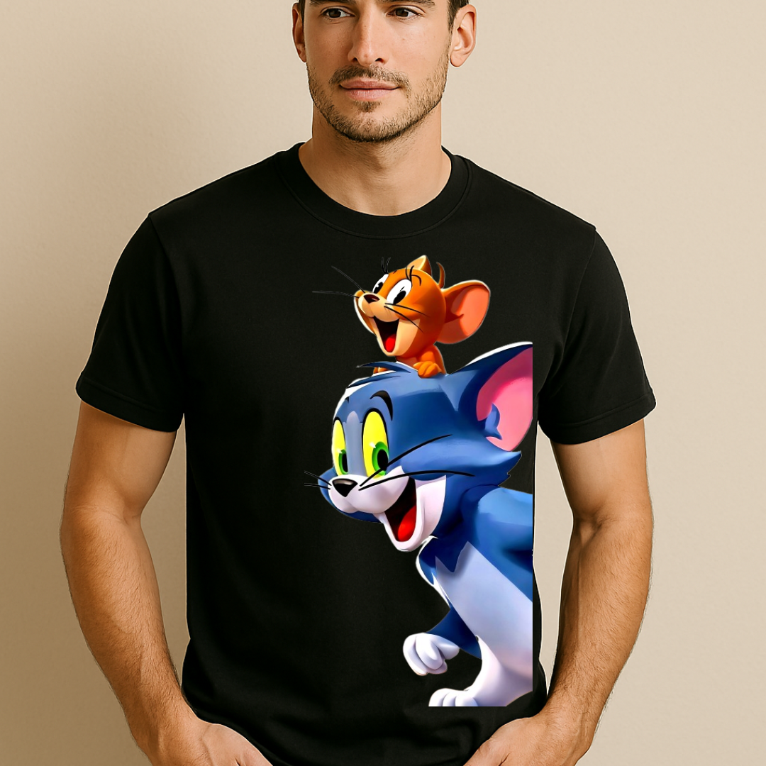 Oversized Tom & Jerry Printed T-Shirt