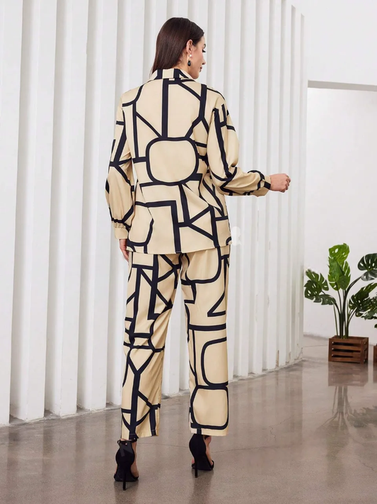 WesternStitch Women's Cotton Floral Printed Shirt Collar Tunic with Trousers Co-Ord Set/Cotton Cord Set for Women WesternStitch