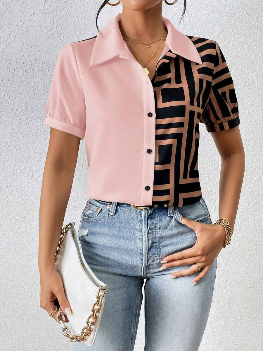 WesternStitch Chic Half-and-Half Button Down Shirt WesternStitch