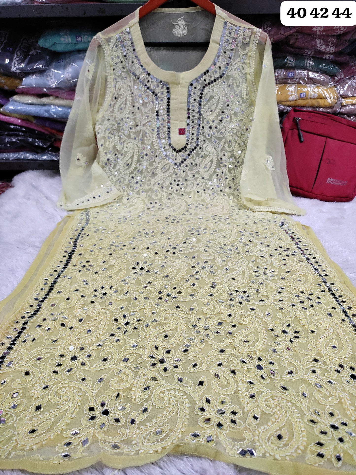Mirror work kurti