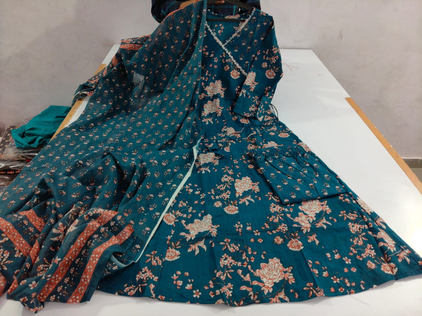 Anarkali kurta set with Angrakha style