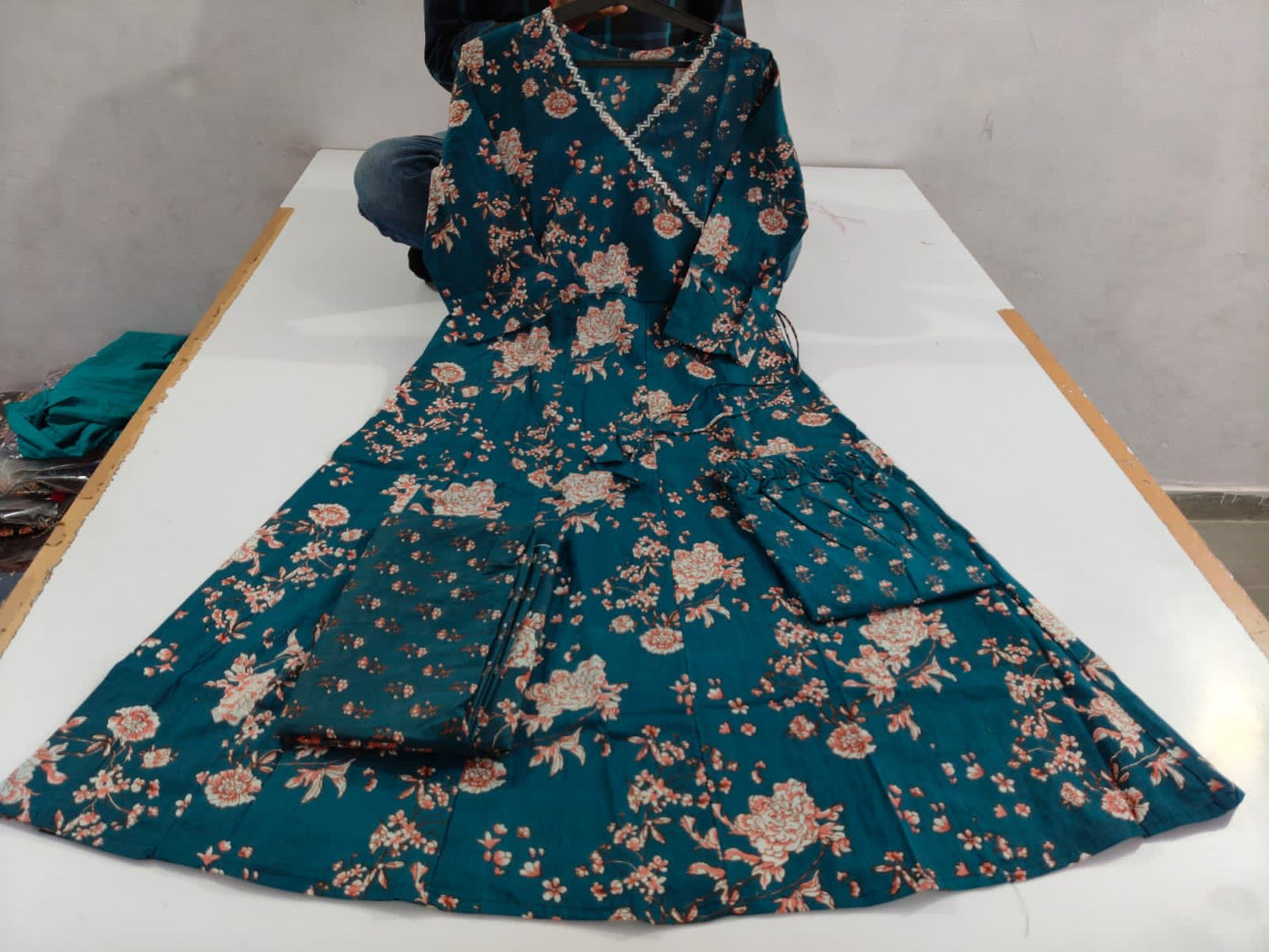 Anarkali kurta set with Angrakha style