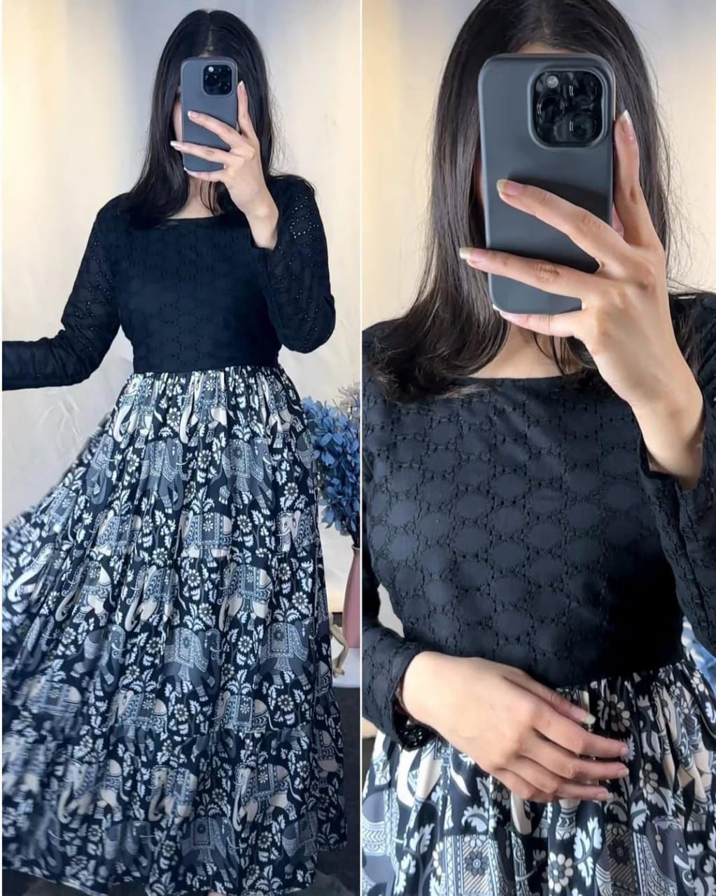 Chiken Shifli Cotton Middi Gown dress