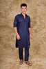 Bluesaanchi Navy Pathani Kurta with Trouser Pant