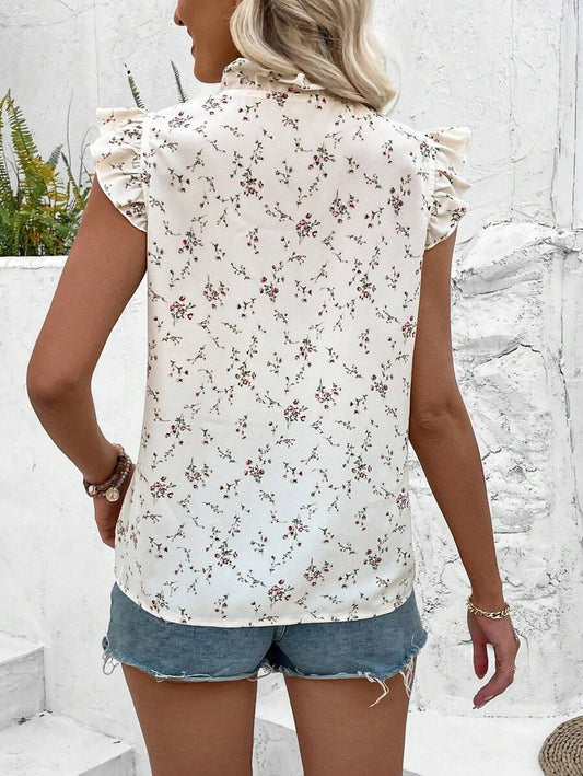 Westen Love Rolled-Up Short Sleeves Round Neckline Relaxed Fit Top For Women & Girls