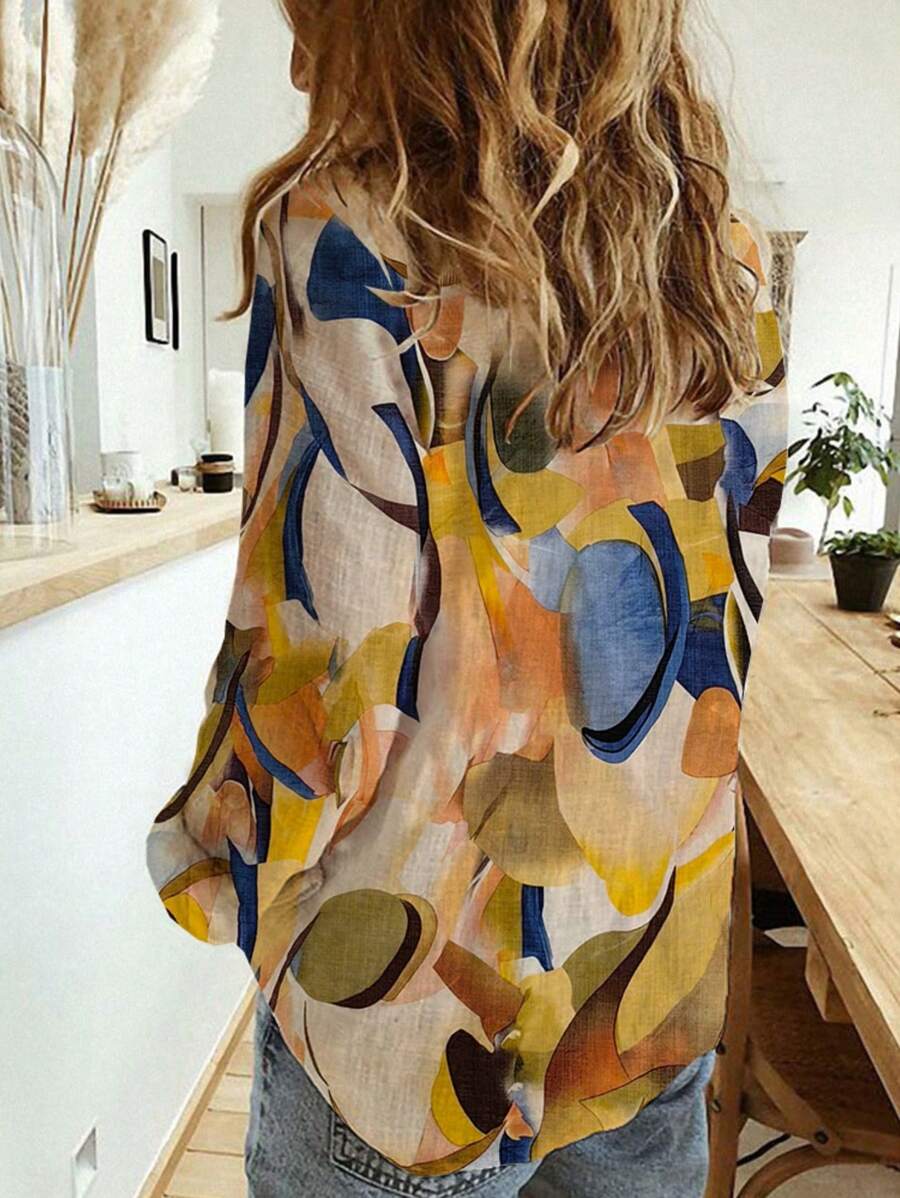 Women's Abstract Print Lightweight Button-Down Shirts WesternStitch