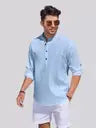 Men Solid Pure Cotton Straight Kurta