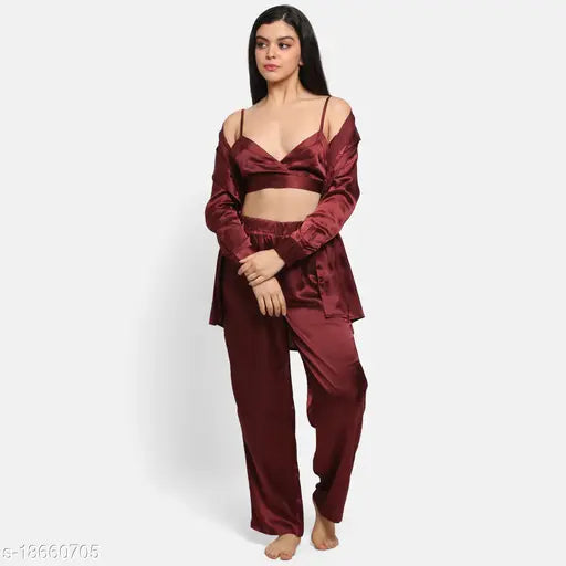 Women Wrap Shirt & Pyjamas