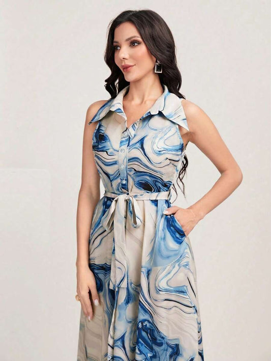 WesternStitch  GEO PRINTED MAXI DRESS WesternStitch