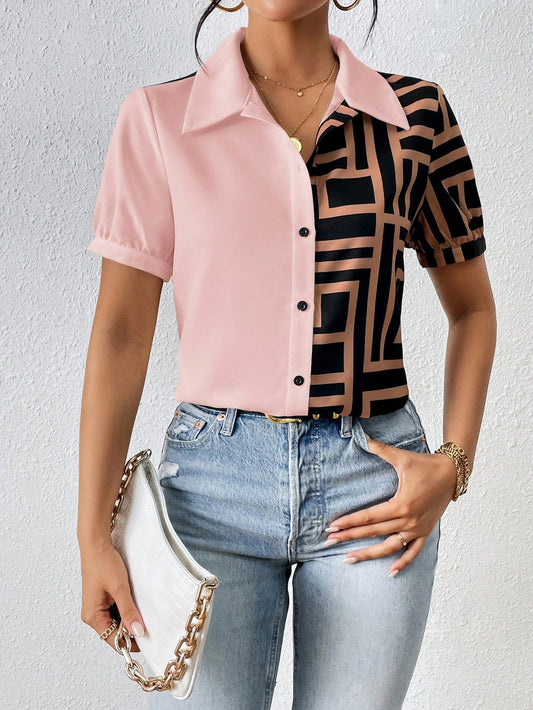 WesternStitch Chic Half-and-Half Button Down Shirt WesternStitch