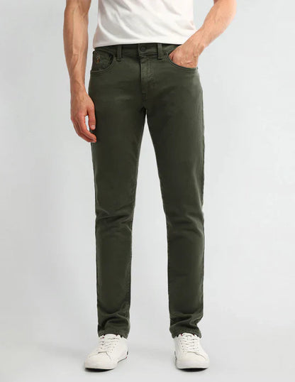 Slim Tapered Fit Green Jeans