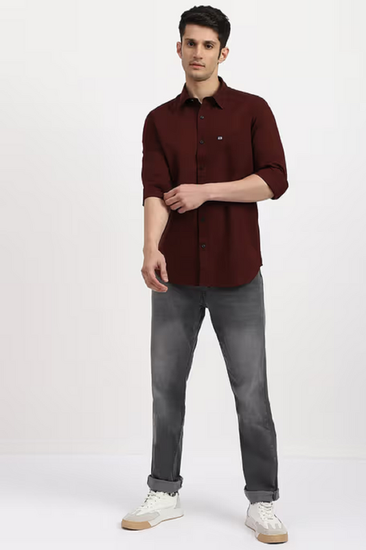 Slim Fit Shirt with Patch Pocket