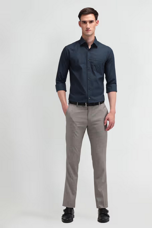 ARROW Men Patterned Slim Fit Cotton Shirt with Patch Pocket