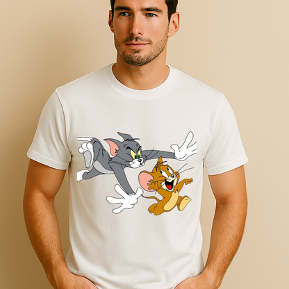 Tom and Jerry Chasing Printed T-Shirt