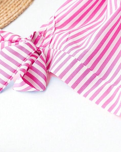 Women Striped Shirt Dress