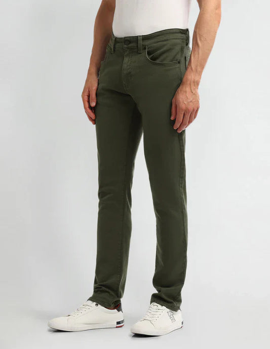 Slim Tapered Fit Green Jeans