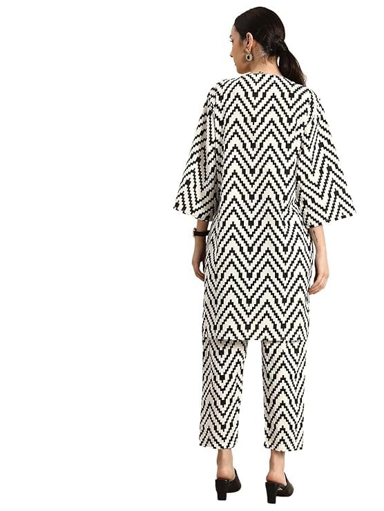 LookMark Women's Printed Cotton Blend Straight Kurta Pant Set - Elegant Ethnic Wear Ensemble for Modern Women, Perfect for Any Occasion