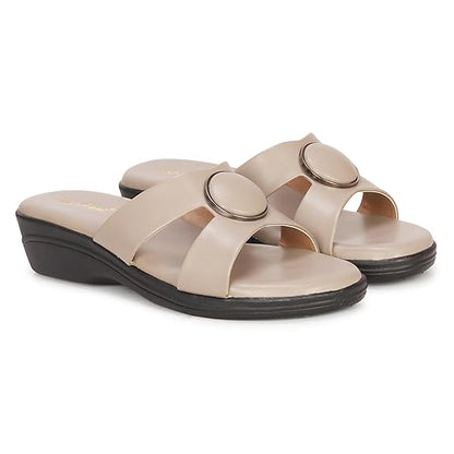 LUVFEET Fancy doctor slippers | Soft Sandal for women | Comfortable Footwear for women| Lightweight & Stylish, Diabetic & Orthopedic