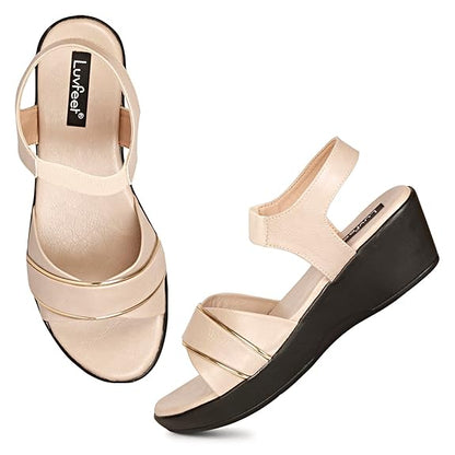 LUVFEET Women's Wedge Heeled Sandals