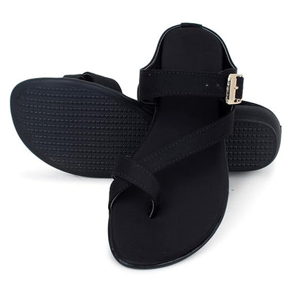 LUVFEET Women's Slip-On Casual Flat Sandals/Doctor Footwear/Stylish Footwear For Women/With Adjustable Straps Daily Use