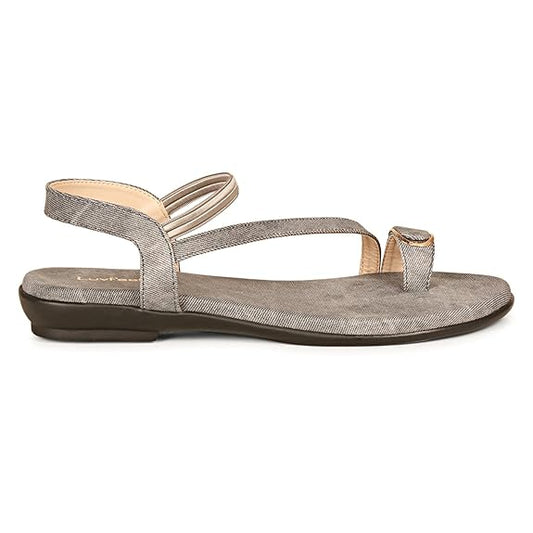LUVFEET Flats Sandal Comfort Wear for Women's & Girl's I Ladies Stylish Comfortable Flat Sandals Back Strap for Casual & Office Wear