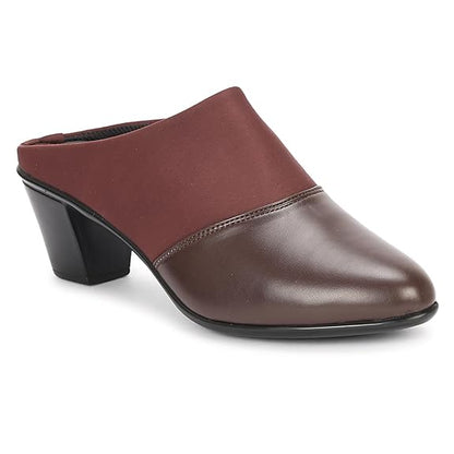 LUVFEET Women's Casual Slip-on Mules Shoes|Sandals for Office Wear| Comfortable Footwear for Women|Heels for Women Stylish Trendy|Soft Footwear for Womens
