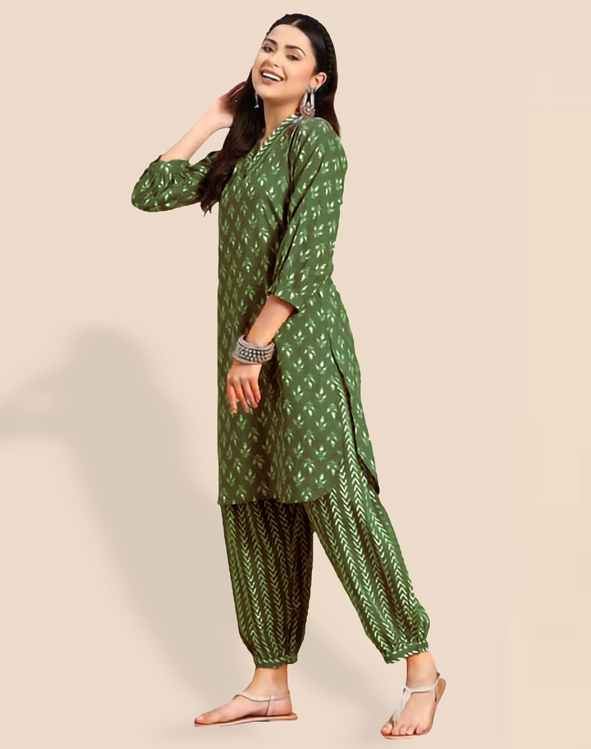 LookMark Women's Printed Cotton Blend Straight Kurta and Pant Set | Kurta Set for Women | Women Kurta | Women Kurta Sets Kurtis | Women Kurta Pant Set