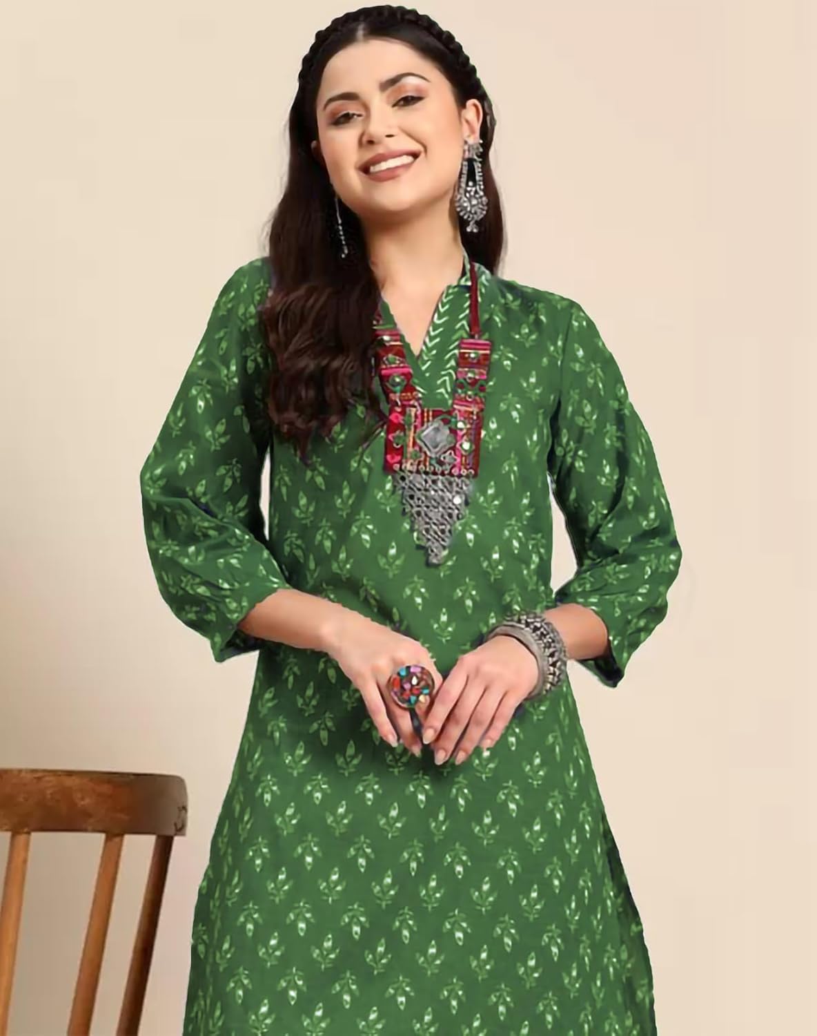 LookMark Women's Printed Cotton Blend Straight Kurta and Pant Set | Kurta Set for Women | Women Kurta | Women Kurta Sets Kurtis | Women Kurta Pant Set