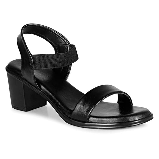 LUVFEET Women's Sequins Block Heels Fashion Sandals For Women & Girls