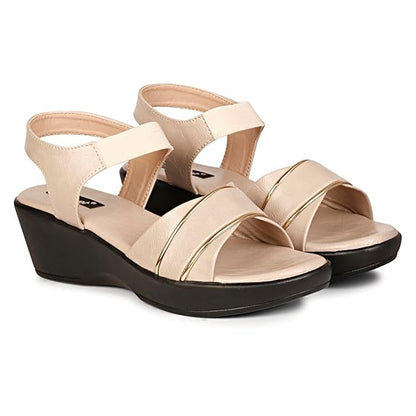 LUVFEET Women's Wedge Heeled Sandals