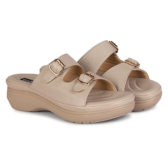 LUVFEET Women's Doctor Sandals,Stylish Wedges Sandals For Women,Sandals for women stylish,daily use Comfortable & Lightweight Sandal For Women