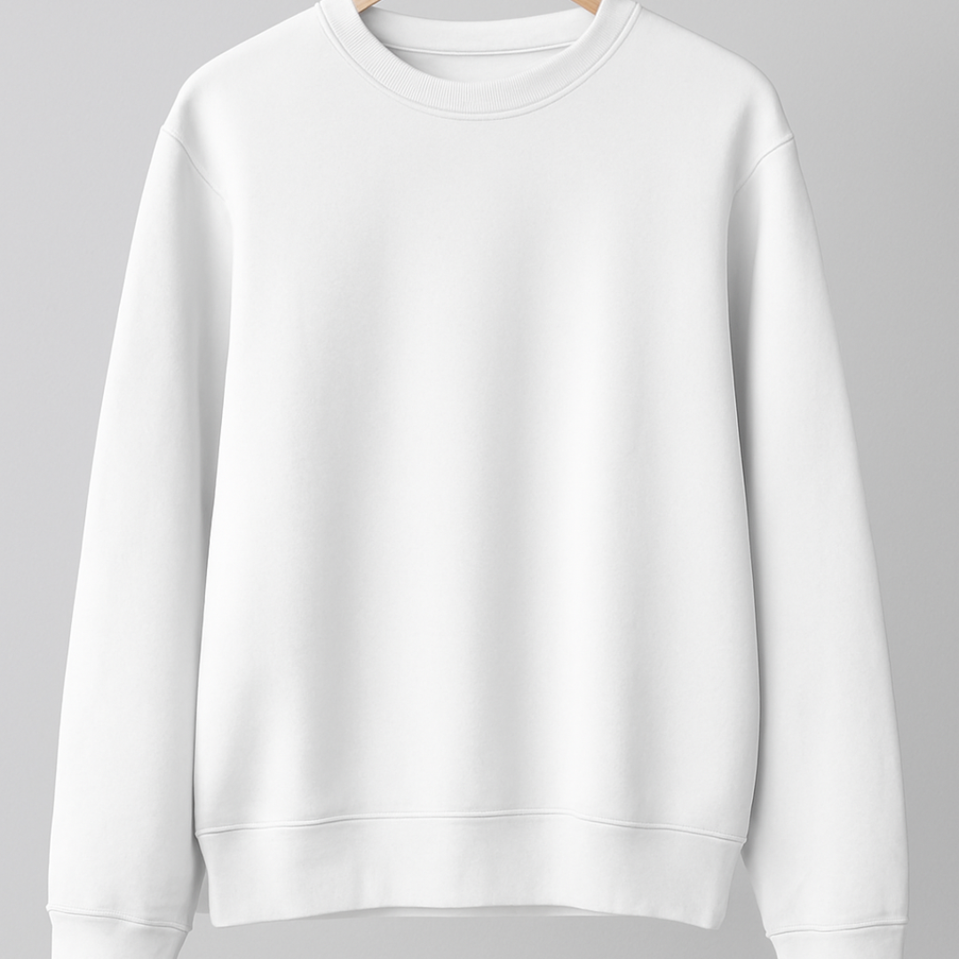 Plain Premium Sweatshirt White