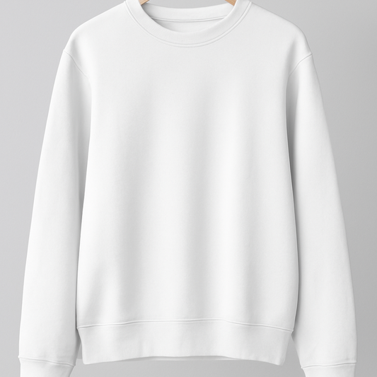 Plain Premium Sweatshirt White