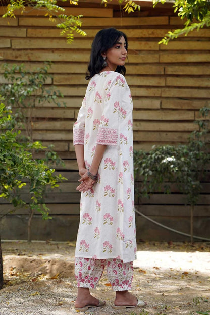 LookMark Women's Printed Cotton Blend Straight Kurta and Pant Set | Kurta Set for Women | Women Kurta | Women Kurta Sets Kurtis | Women Kurta Pant Set